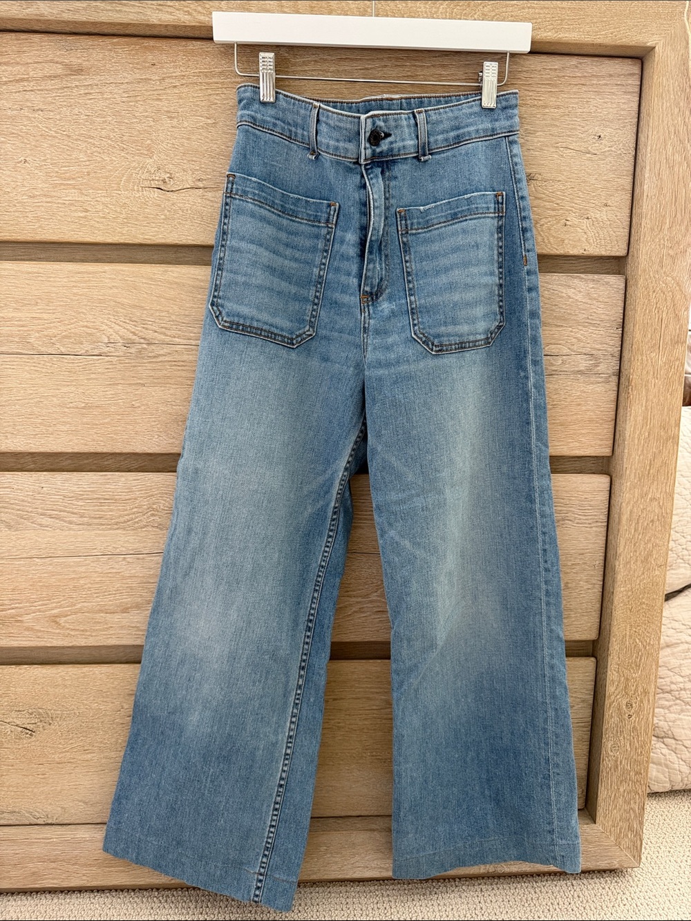 ASKK NY Light Blue sailor High-Rise Wide-Leg Jeans, 28 waterstreet - Picture 4 of 9